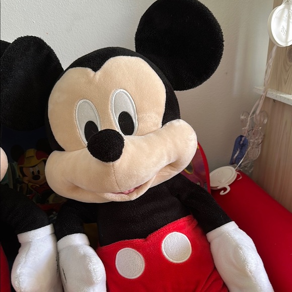 Disney Mickey Mouse Plush Pair - Black, Red, Yellow set of two - Picture 4 of 5
